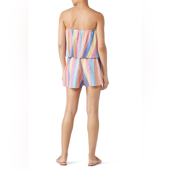 🌈 SHOW ME YOUR MUMU Thelma Multicolored Romper. Good Condition! Size MEDIUM - Picture 9 of 12